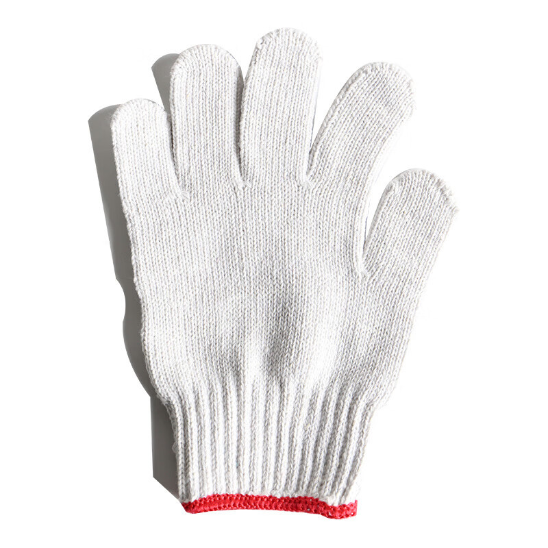 汉盾 手套 HD-800G涤棉 7针本白800g涤棉纱线手套 12副/打