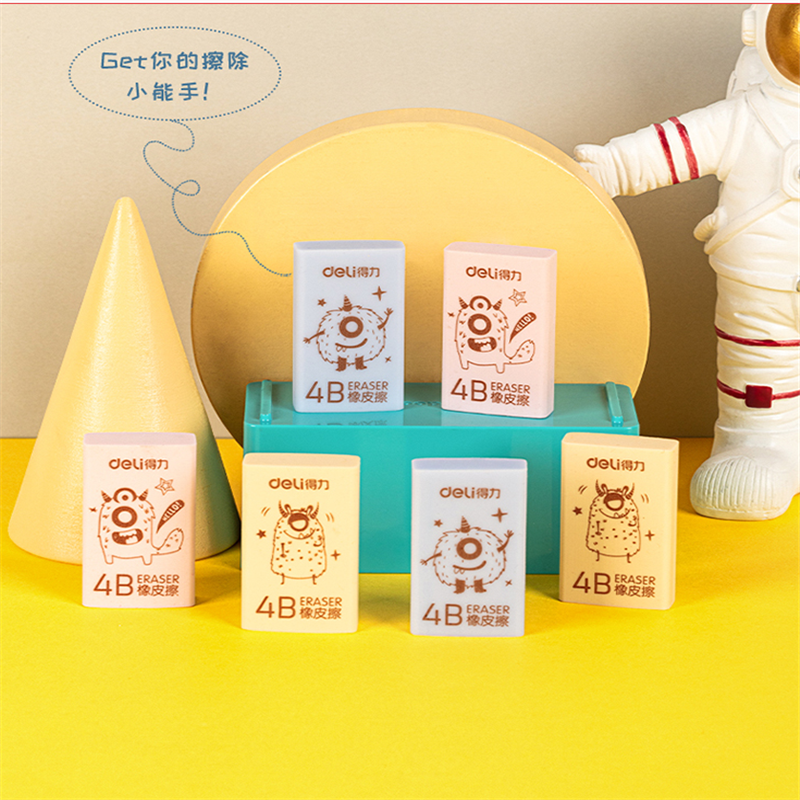 得力(deli)24块大号学生橡皮擦 美术绘图橡皮 书写办公橡皮擦 可爱小饿魔系列 71124A