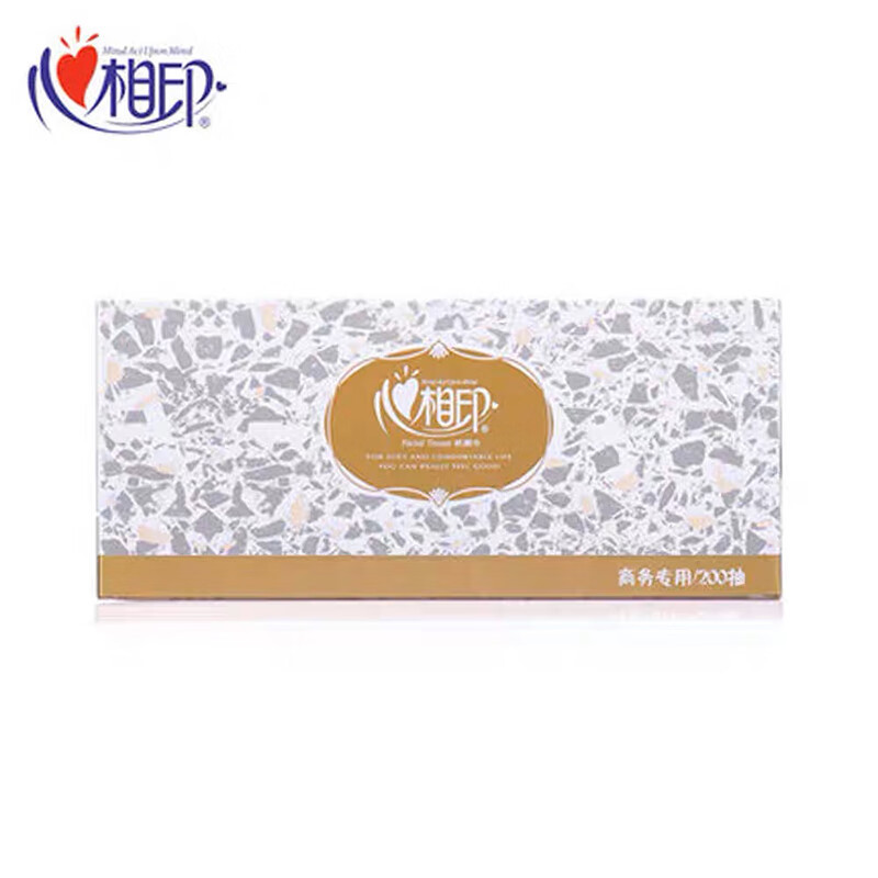 心相印 抽纸 D200 36包(金色)商务盒装纸面巾 整箱装(影)高清大图