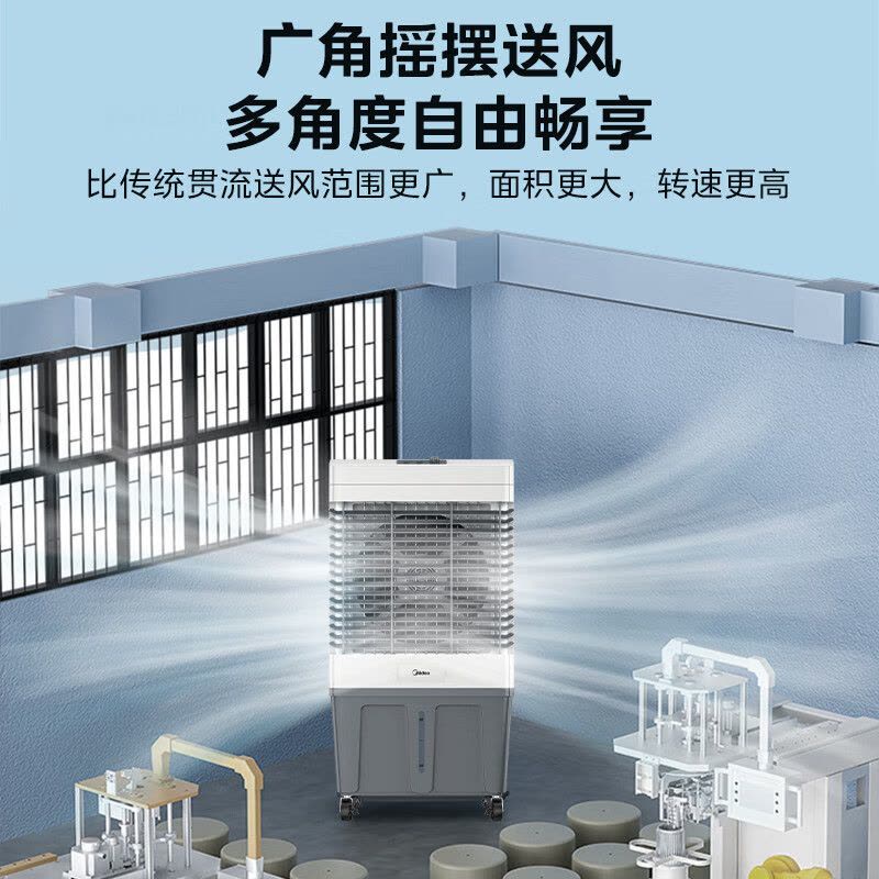 美的空调扇制冷工业冷风机强力制冷电冷风扇水冷空调加冰块商用冷气机大面积车间降温水冷机 AC500-23B图片