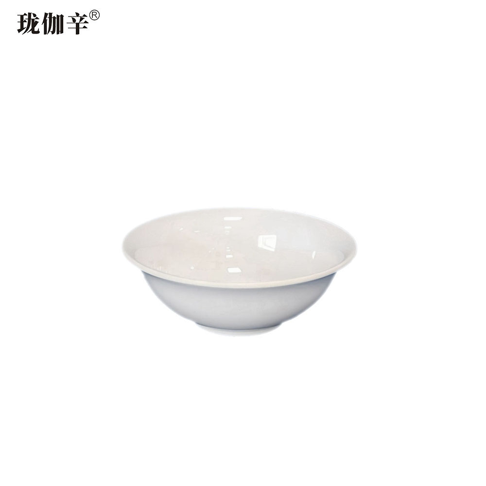 珑伽辛 耐高温加厚白色密胺碗 4.5英寸/个高清大图