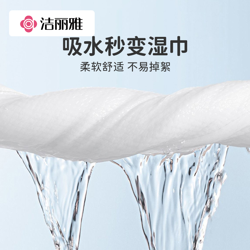 洁丽雅一次性洗脸巾女一次性毛巾加厚美容院洗面擦脸巾纸抽取式高清大图