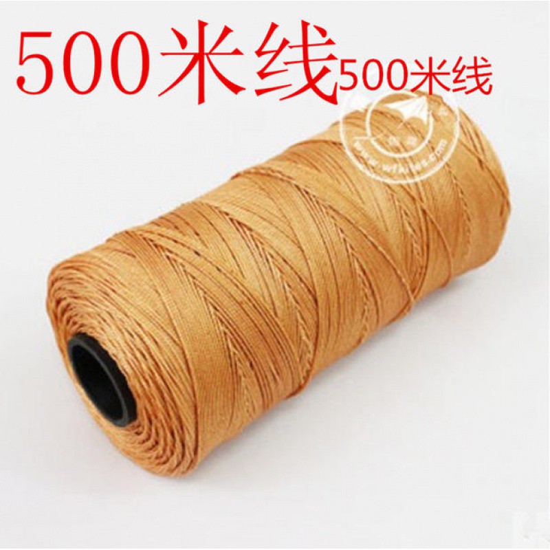 潍坊风筝 线放飞 编织线轮胎线 三股四股 风筝配件大型风筝用创意 三维工匠 500米4股黄色轮胎线0.3公斤高清大图