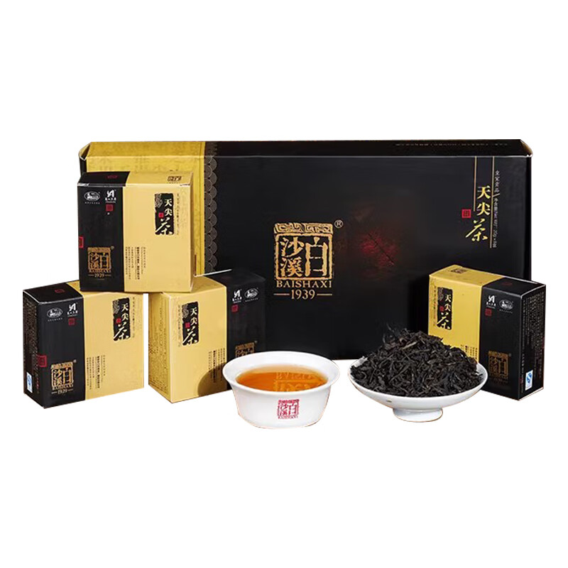白沙溪黑茶直泡天尖茶2021年湖南安化黑茶天尖嫩料160g