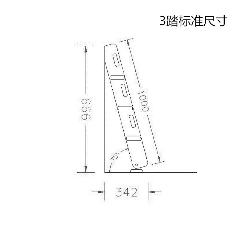 家用加厚防滑实木直梯室内木制阁楼楼梯带扶手梯简易五步原木梯子