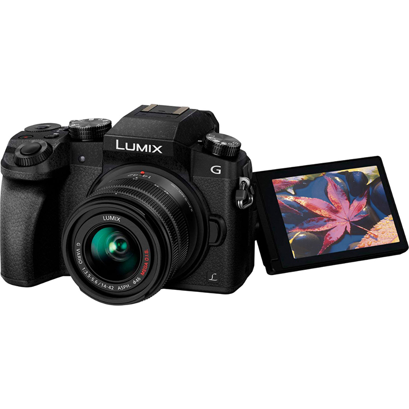 松下panasonic数码相机lumix g7系列 4k超高清照相数码相机带14-42mm 