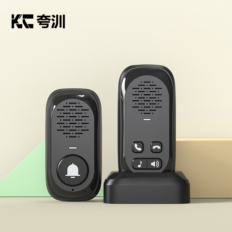 夸汌 无线语音对讲门铃 黑色 套高清大图