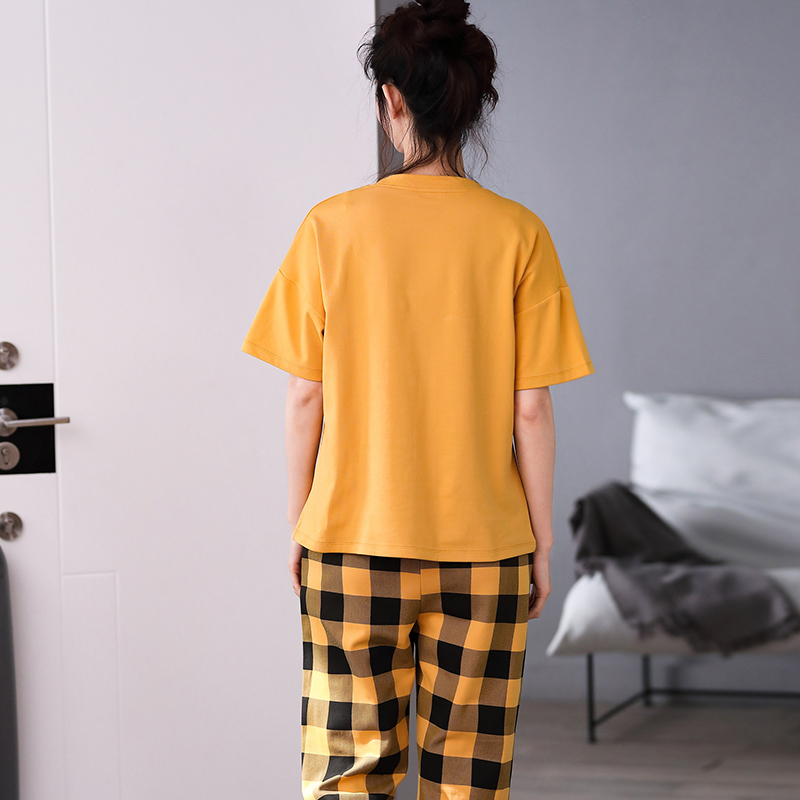 浪莎纯棉睡衣套装女夏季短袖韩版学生宽松薄款皮卡丘家居服可外穿