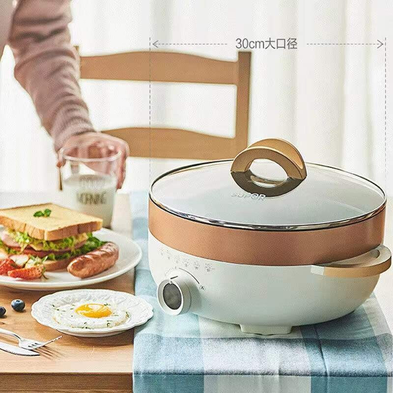 苏泊尔 电火锅多功能家用电蒸锅电煮锅电饼铛电炒锅不粘多用途锅蒸煮一体锅JD30D07高清大图