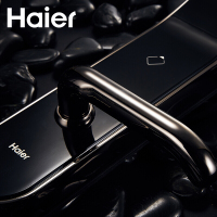 Haier 海尔物联指纹密码锁 家用防盗门锁 密码锁 智能锁 电子锁无线开锁 APP 锌合金 带天地钩u3-u石墨黑
