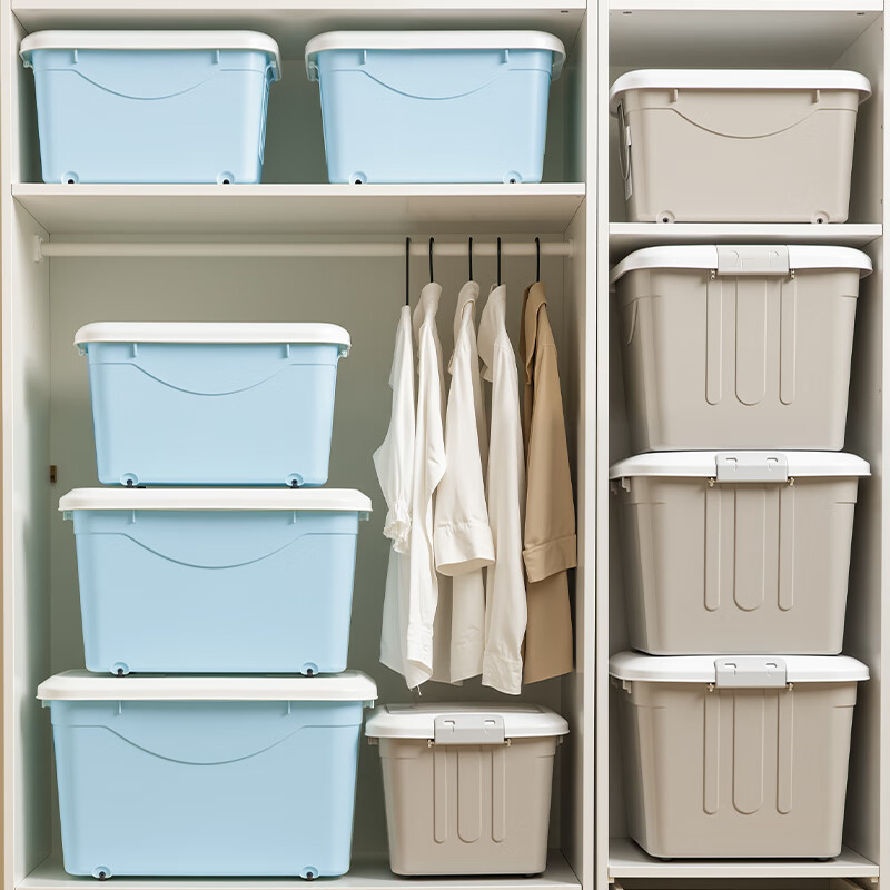 禧天龙(Citylong) X-6147收纳箱3个装(蓝)大容量超大衣服整理箱家用被子玩具储物蓝色塑料箱子23L高清大图