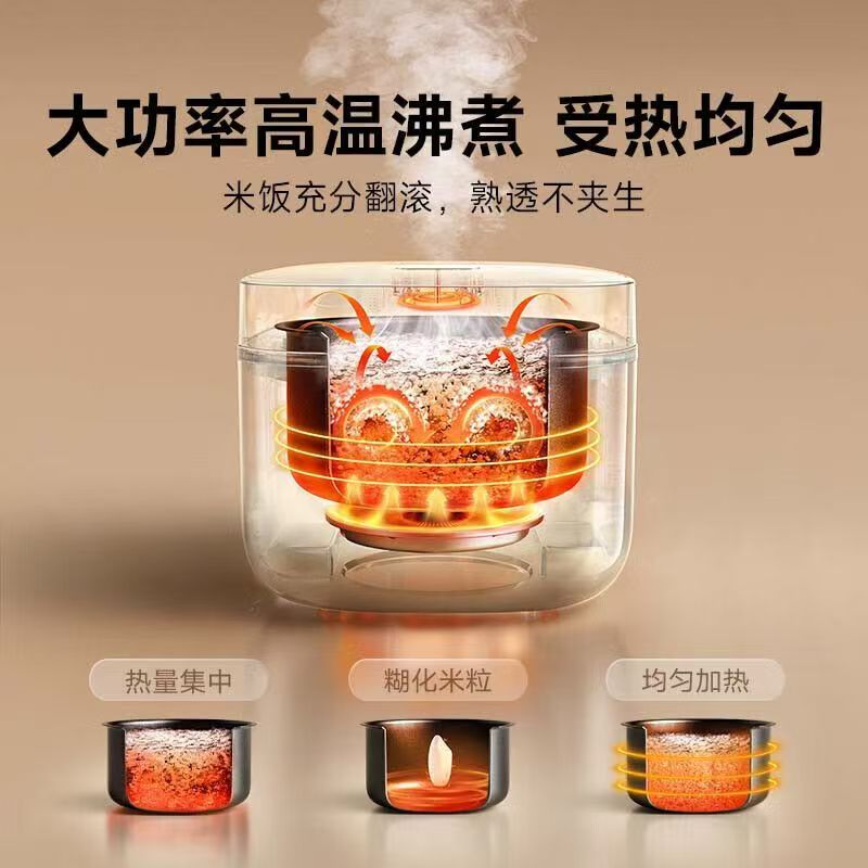 小米米家电饭煲N1-4L(节能版)电饭煲家用3-6人煮饭电饭锅高清大图