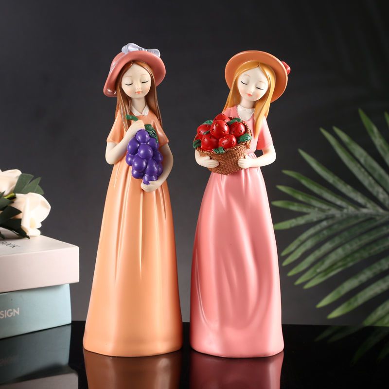 法式田园可爱水果少女卧室婚房摆件家居装饰品送女生闺蜜生日礼物p