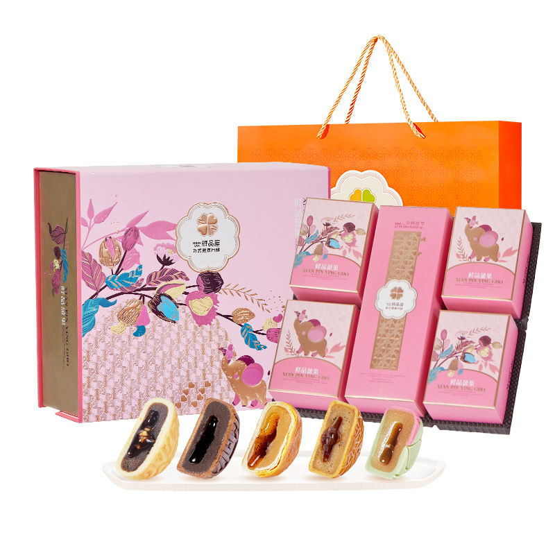 鲜品屋-865g鲜品盈果月饼礼盒中秋礼盒臻味出品高清大图