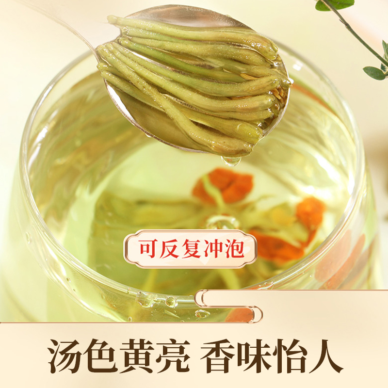 [买1送1 同款]北京同仁堂金银花茶50克金银花根干货泡水喝泡茶花茶高清大图