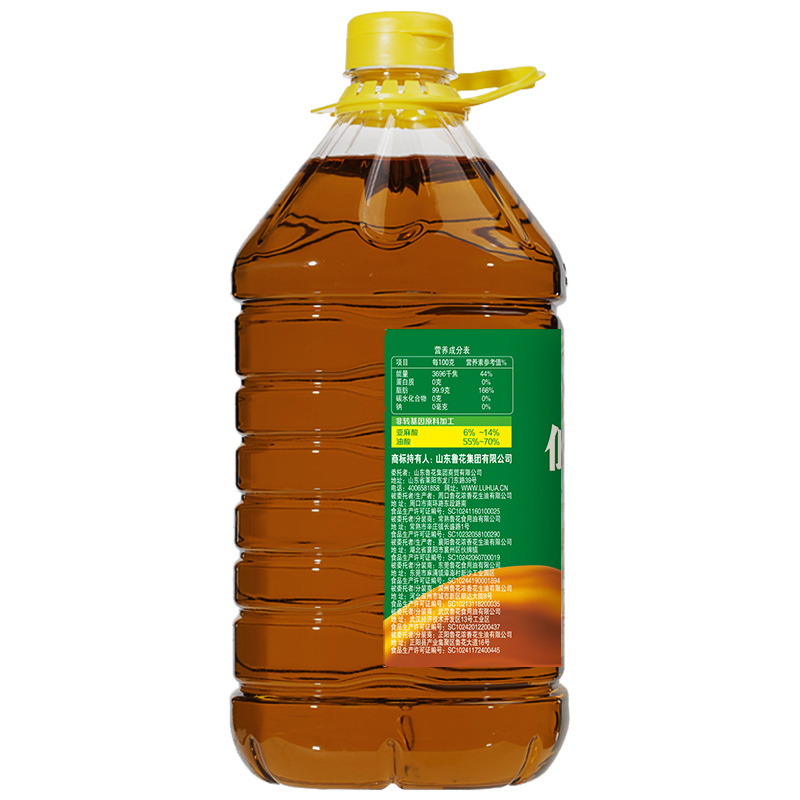 鲁花 低芥酸浓香菜籽油5L非转基因物理压榨 桶装食用油菜油