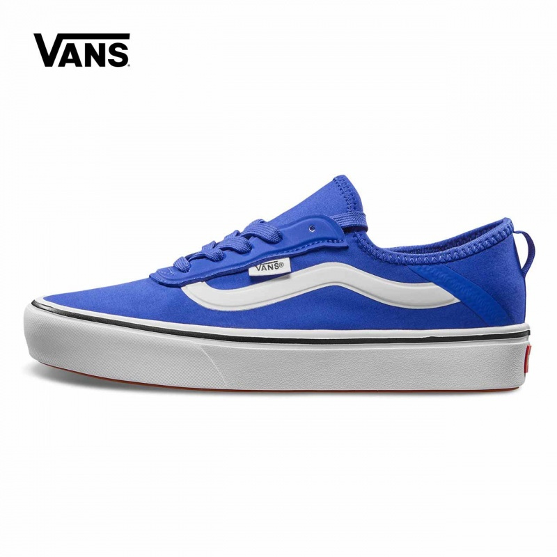 vans范斯正品comfycush新款轻质蓝色男女低帮休闲鞋