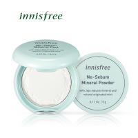 innisfree 悦诗风吟 新薄荷控油矿物粉饼 持久定妆 干粉饼 蜜粉 控油平衡 白色透明 8.5g 控油款