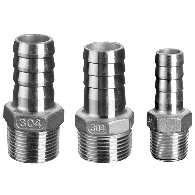 冰禹 304不锈钢宝塔接头外丝六角皮软管快插转接头[3/4*12mm]高清大图