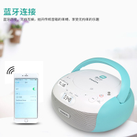 PANDA/熊猫CD-306蓝牙CD复读机手提桌面低音便携音响学习胎教教学收音机 蓝色