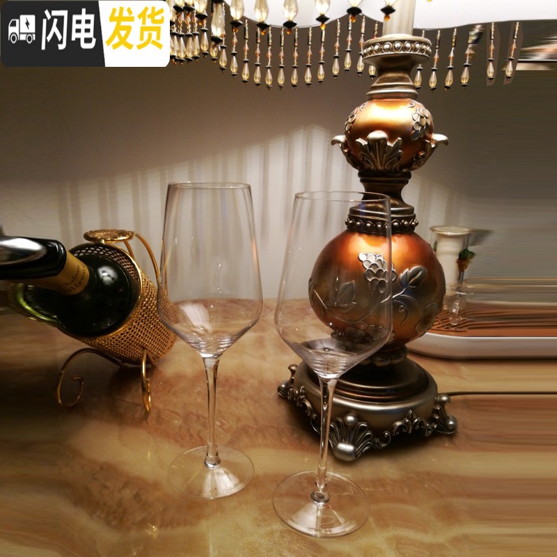 三维工匠勃艮第水晶红酒杯2个套装大号6只装高脚杯一对情侣欧式家用醒酒器 U型醒酒器加两支086高清大图