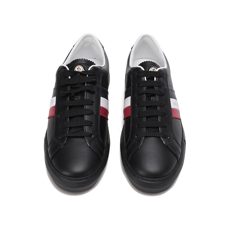 盟可睐蒙口moncler男士皮革newmonaco系带休闲运动鞋板鞋小白鞋4m