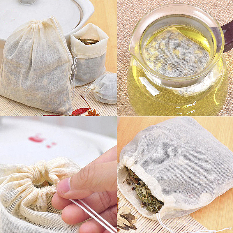 厨格格 煲汤袋煲鱼袋隔渣袋全棉纱布袋过滤袋炖肉调料袋 (30*40cm)10个