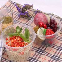 S-cuk一次性餐盒打包盒 带盖外卖高档餐盒 加厚保鲜汤碗 450个/箱 整箱装