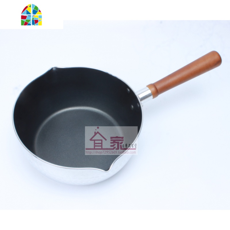 木柄雪平锅日式雪平锅煮面锅复底不粘雪平锅铝汁锅汤粉煮粥锅奶锅 FENGHOU D款复底不粘20CM(电磁明火用)高清大图