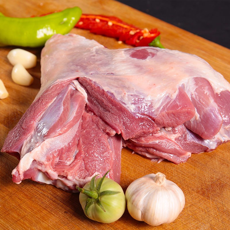 食无竹 羔羊去骨后腿肉1kg 原切羊肉火锅生鲜烧烤食材高清大图