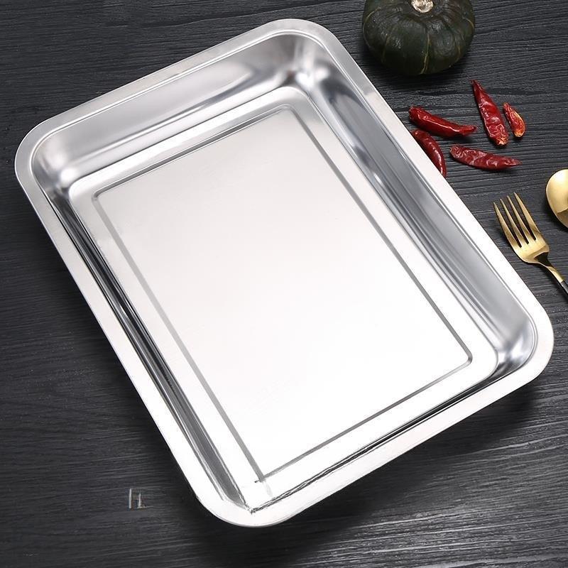 食品级不锈钢方盘托盘 40*30*2cm 0.4厚 1个高清大图