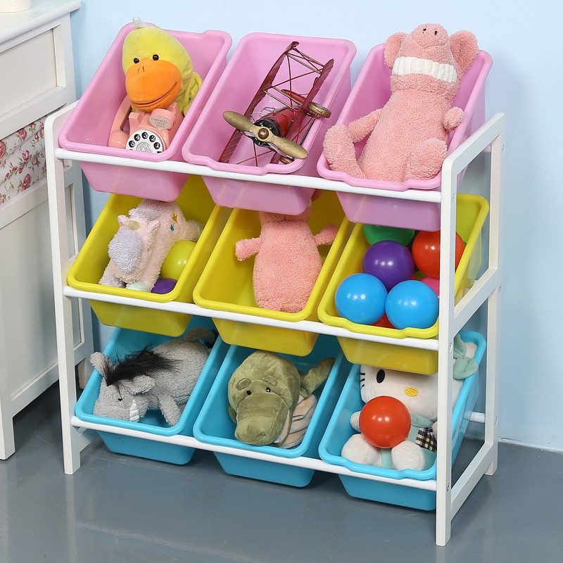 儿童玩具架实木玩具收纳架幼儿园玩具分类架玩具收纳柜多层玩具箱收纳