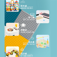 儿童大颗粒积木桌子多功能宝宝拼装玩具男女孩子4岁5 热卖款大颗粒桌4桶2椅100大粒85滑道