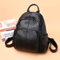 双肩包女士2020新款韩版潮个性百搭软皮休闲书包时尚旅行背包