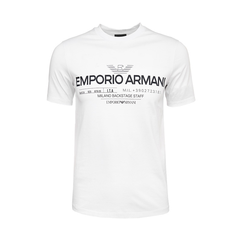 EMPORIO ARMANI 阿玛尼 2020新款 男士LOGO徽标印花短袖T恤高端男士T恤