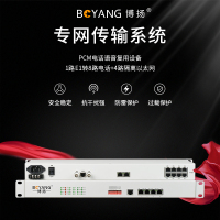 博扬 PCM电话语音复用设备光端机 1路E1转8路电话+4路隔离以太网 机架式单电源 1对价 BY-PCM-8P4EV