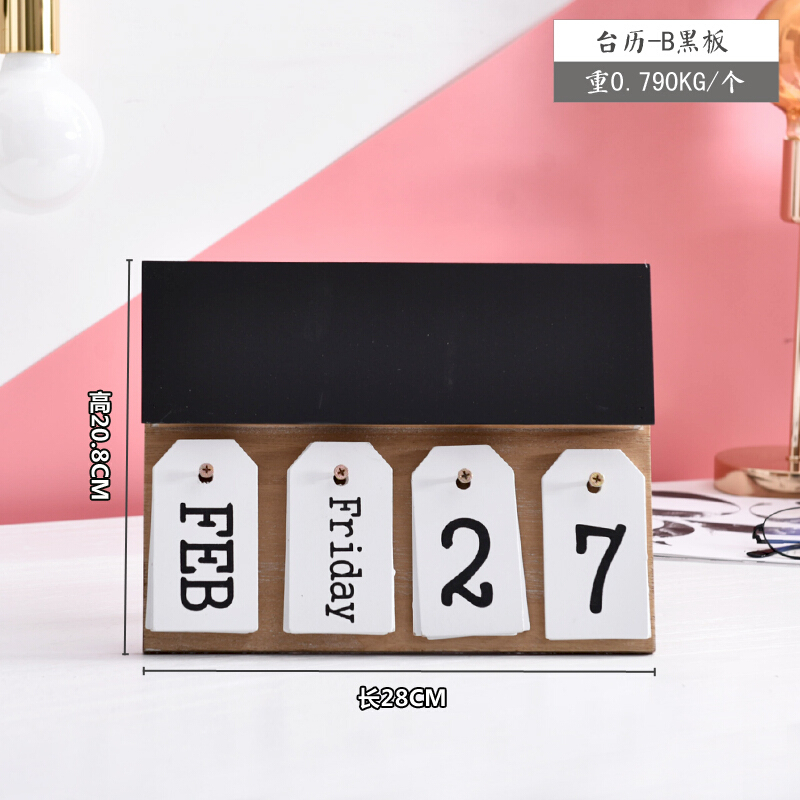 北欧现代简约文艺创意日历摆件设拍摄影道具台历万年历装饰品可挂