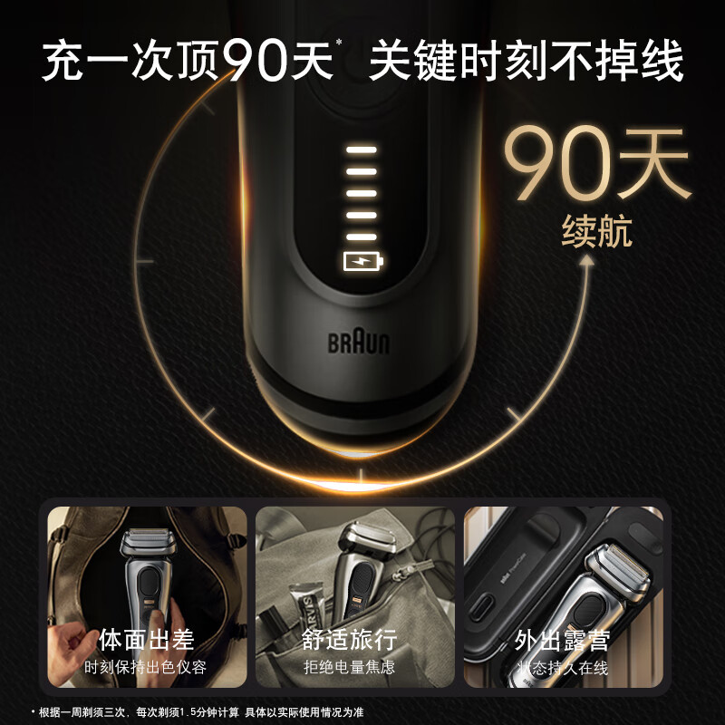 博朗(BRAUN)新品9系9677CCPS男电动剃须刀往复式刮胡刀 旗舰版新款9系967高清大图