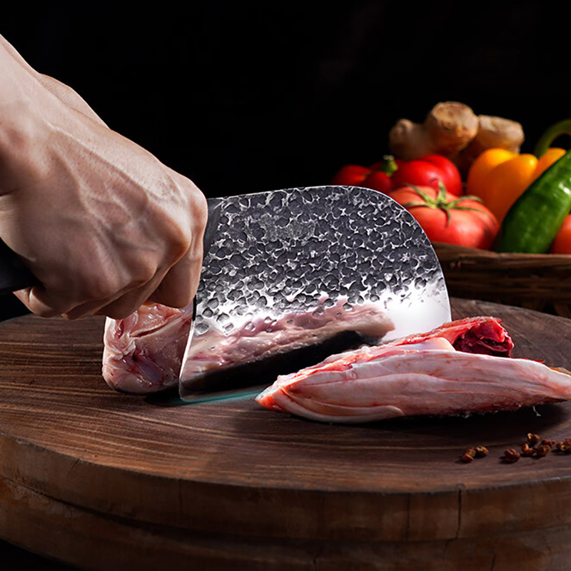 十八子作 阳江十八子古法整刀真锻打菜刀 鱼形万用刀切片刀S317高清大图