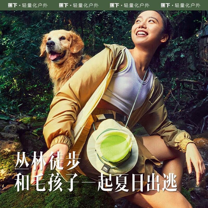 蕉下(beneunder)防紫外线晴雨伞五折口袋黑胶防晒伞林雀高清大图