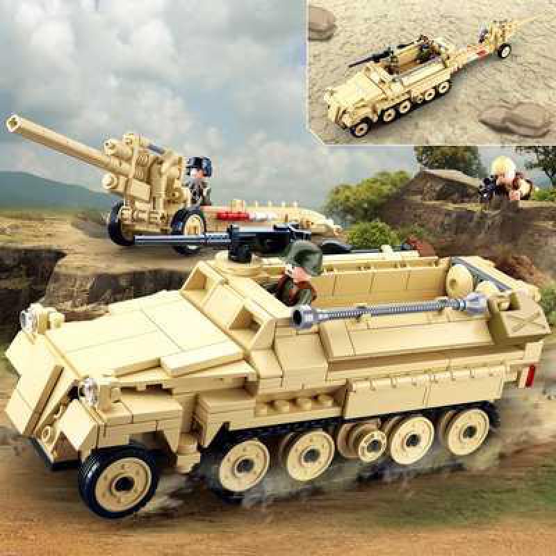 积木新年拼装二战玩具82型“水桶”两栖吉普车M38-B0690 坦克对决高清大图