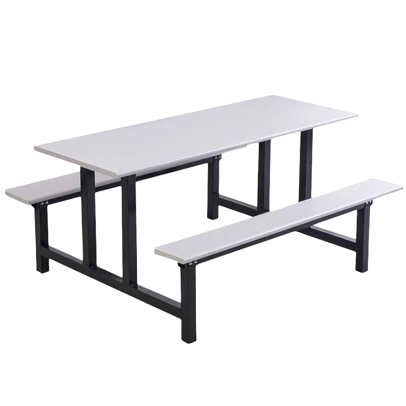 铭思达食堂连体餐桌六人位张高清大图