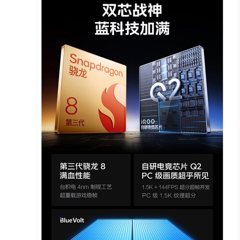 [全新]vivo iQOO Neo10 疾影黑 12GB+512GB 第三代骁龙8 自研电竞芯Q2 120W闪充 6100毫安大电池 AI游戏学生手机