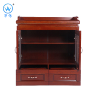 <万保>茶水柜 办公家具 现代中式 油漆漆面实木贴皮办公柜 多功能储物文件矮柜