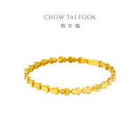 周大福爆闪鱼鳞葫芦黄金手链女足金首饰(工费:1520计价)F233863