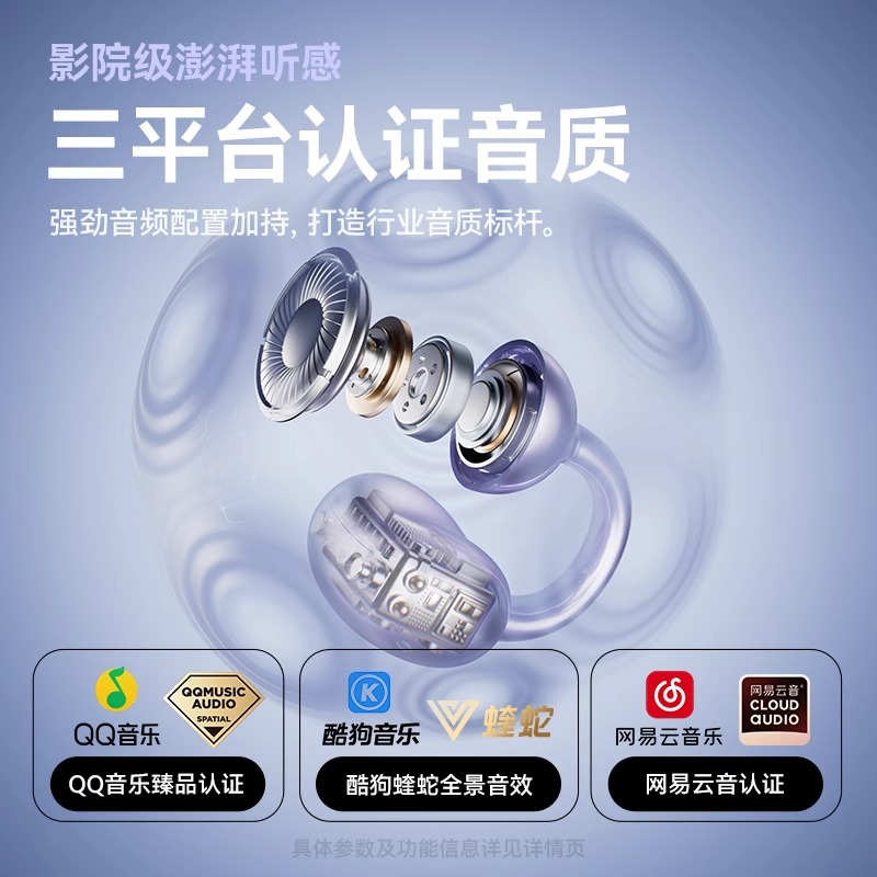 塞那S6S耳夹蓝牙耳机开放式无线气骨传导不入耳运动跑步2024新款高清大图