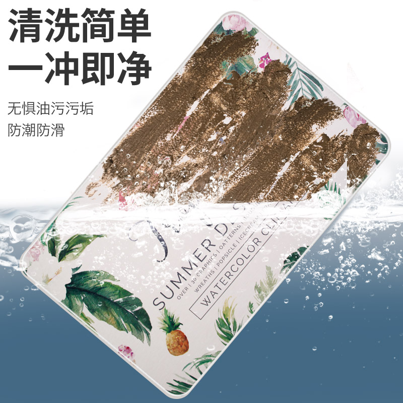 硅藻泥地垫家用浴室防滑垫吸水垫硅藻土卫生间口防水脚垫 三维工匠高清大图