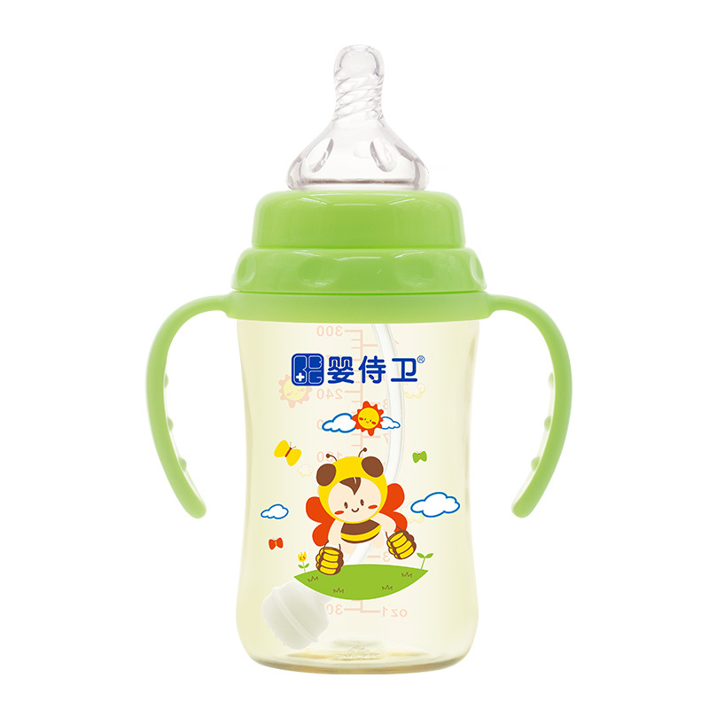 婴侍卫 宽口径PPSU奶瓶 300毫升/10安士 绿色 F900C
