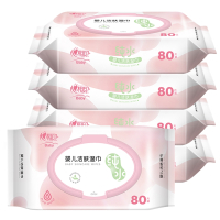 心相印(Mind Act Upon Mind) 心相印宝宝婴儿洁肤湿巾 80片/包 (单位:包)