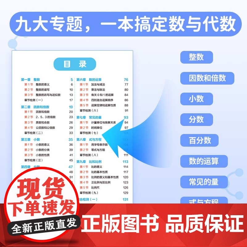 漫画思维导图 小学数学知识大全——数与代数高清大图